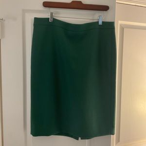 J Crew Emerald Green Pencil Skirt